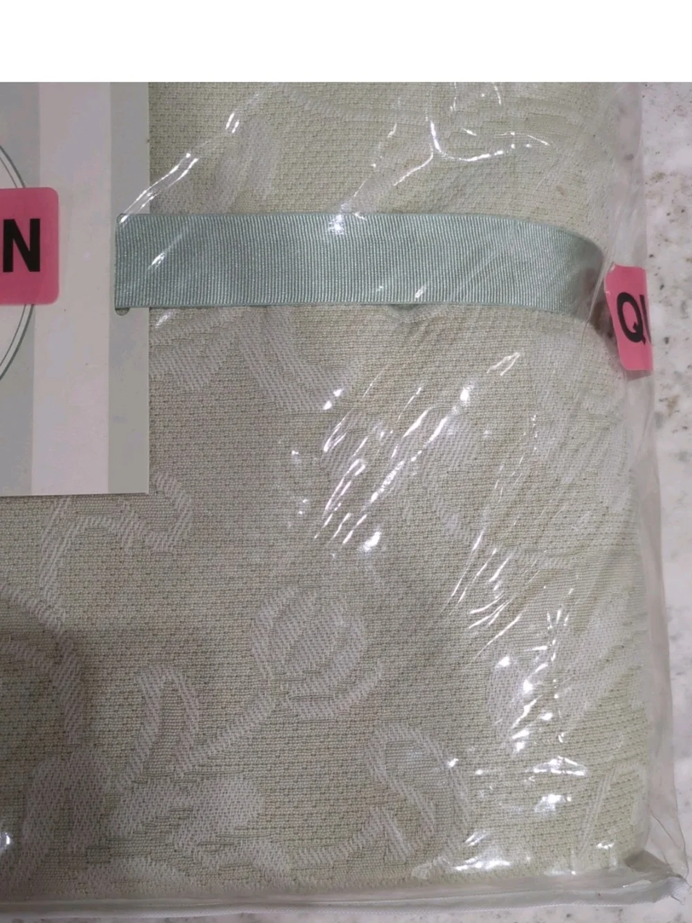 Colchas Domingos Matelasse Bedspread Sage/Mint Green Queen 90